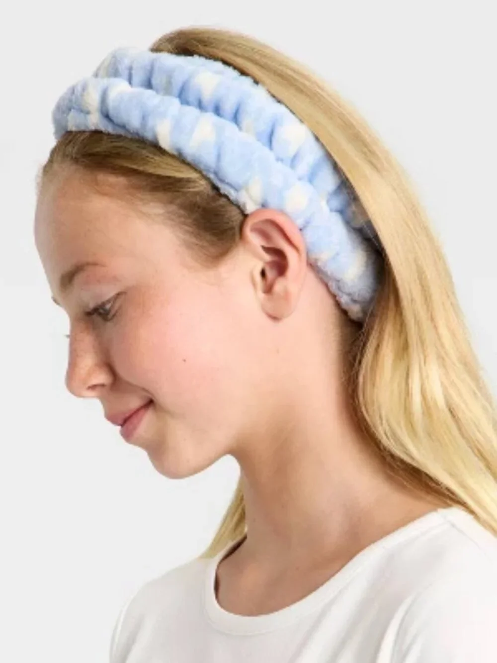 Girls' 2pc Long Sleeve Pajama Set with Spa Headband - Art Class Cream